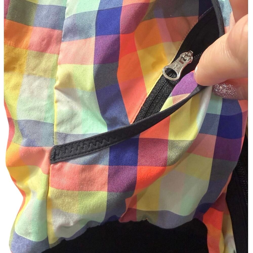 Rare Lululemon SeaWheeze Track Attack Jacket Rainbow Plaid Full Zip Size 4 / 6 - Picture 4 of 13